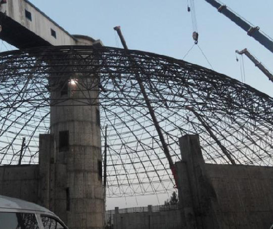 彭州网架分条或分块安装法